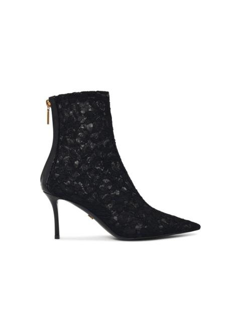 Dolce & Gabbana Dolce & Gabbana 'LOLLO' Black Lace Ankle Boots