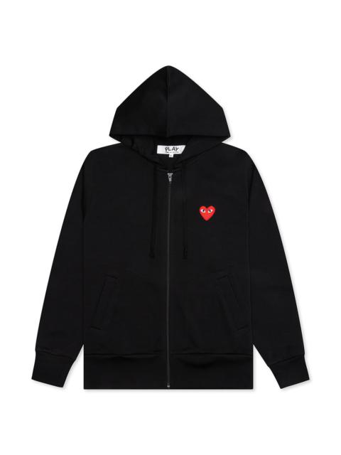 Comme des Garçons PLAY COMME DES GARCONS PLAY WOMEN'S ZIP UP - BLACK