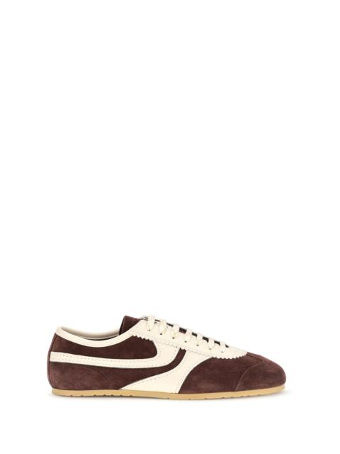 Dries Van Noten Dries Van Noten Leather Panelled Sneakers Dark Purple