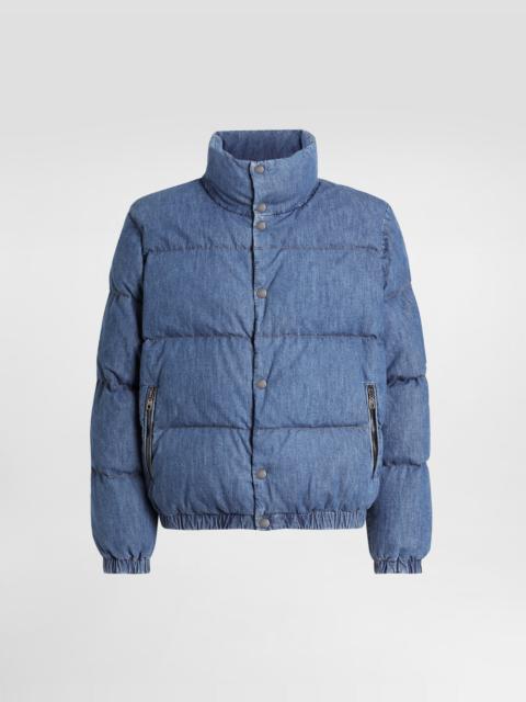 Dolce & Gabbana Cotton denim padded jacket