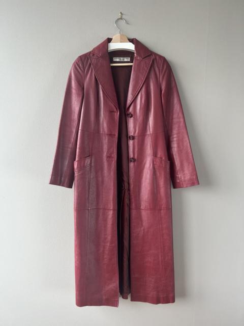 Other Designers Katharine Hamnett London - 90s Red Leather Coat