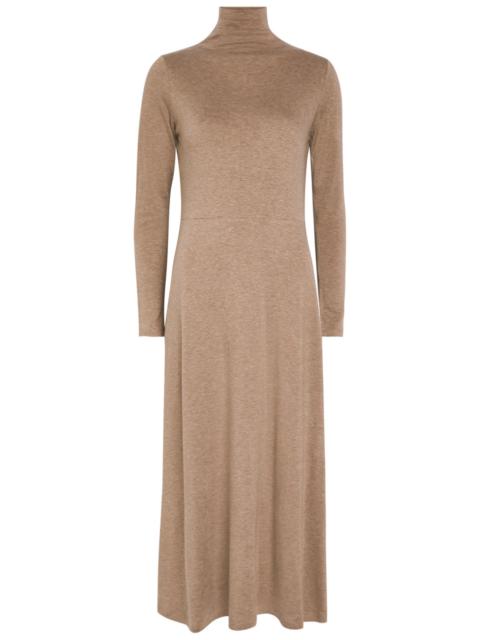 Vince Vince Funnel-neck Jersey Midi Dress