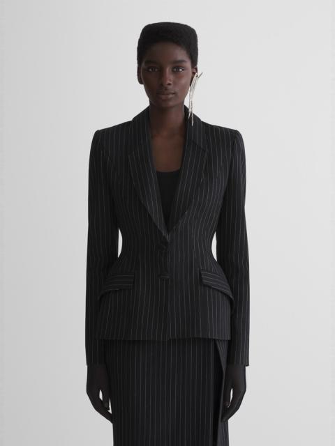 MUGLER re/edit lingerie pinstripe jacket