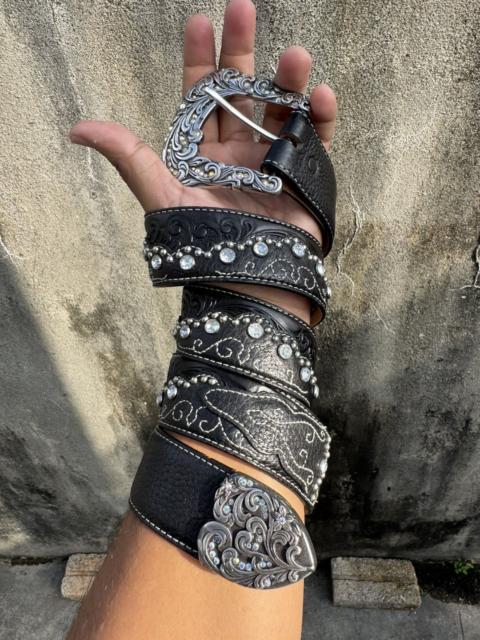 Other Designers SICK TONY LAMA STUDDED RHINESTONE LEATHER