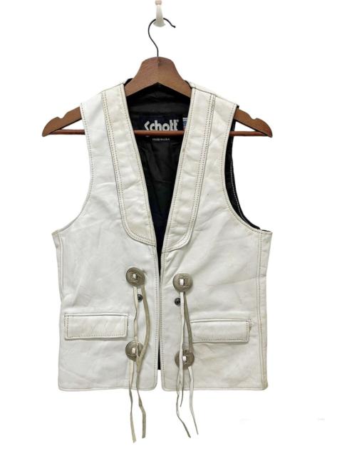 Other Designers VINTAGE SCHOTT NYC LEATHER VEST USA COUNTRY STYLE