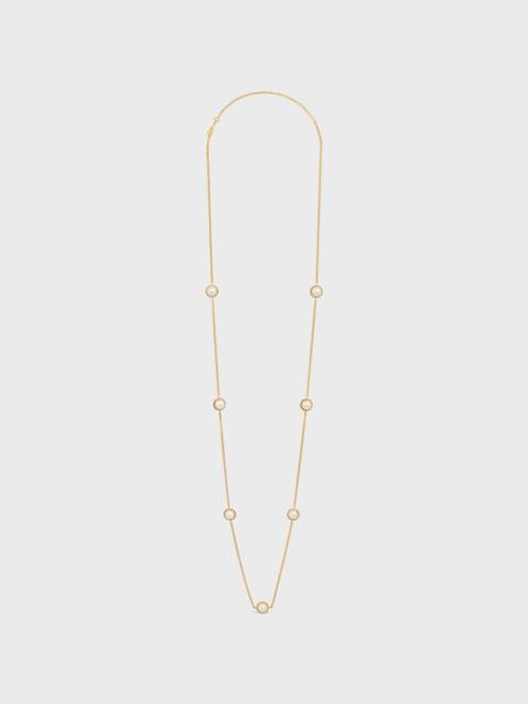 CELINE Les Perles Celine Sautoir in Resin Pearls and Brass with Gold Finish
