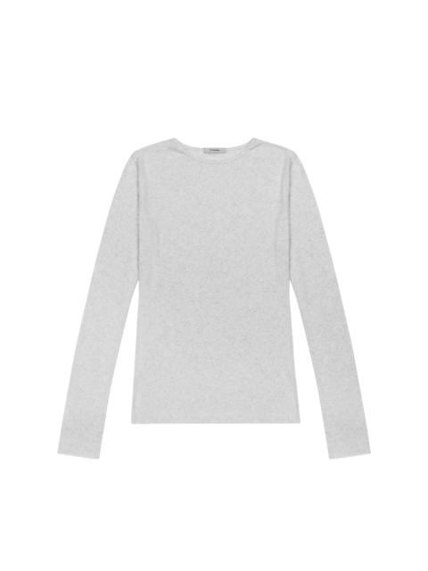 entire studios SHEER LONG SLEEVE HEATHER GREY