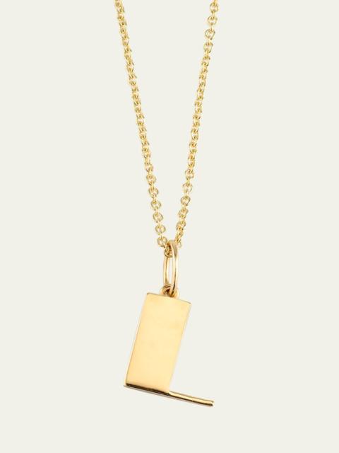 SYDNEY EVAN 14K Pure Block Initial Necklace