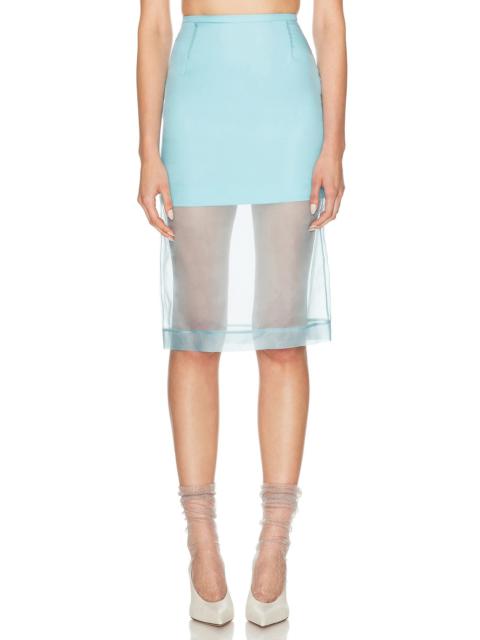 David Koma Organza Midi Skirt