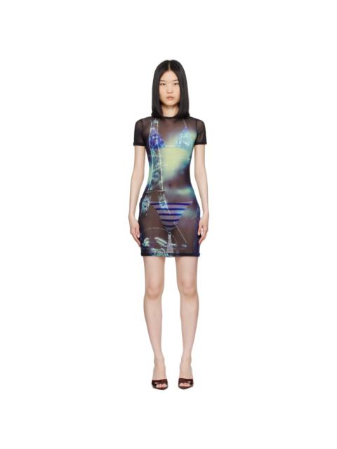 Jean Paul Gaultier Blue 'The Pigalle' Minidress