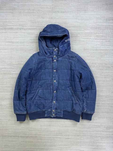 Other Designers Japanese Brand × Vintage - Vintage Rodeo Crown Blue Denim Puffer Down Jacket
