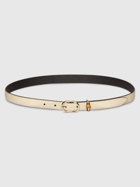 GUCCI Gucci Thin Belt With Oval Buckle