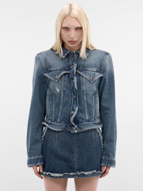 Acne Studios Blue Denim Wavy Jacket
