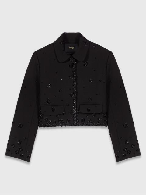 maje Short embroidered jacket