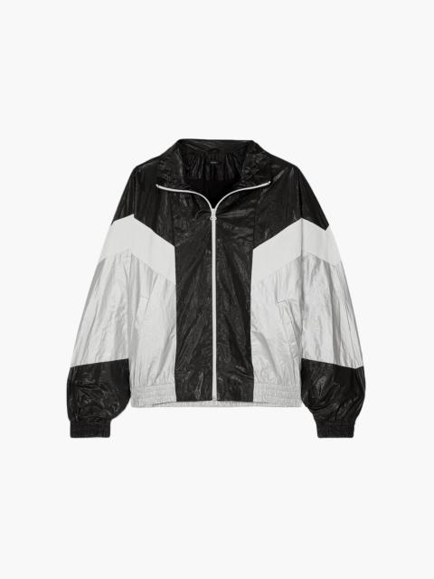 Other Designers Color-block metallic shell jacket