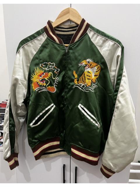 Other Designers Japanese Brand - Vtg Distressed Japanese Sukajan Souvenir Reversible Jacket