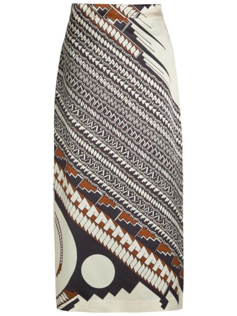 HEIRLOME Heirlome Lexi Printed Silk Midi Skirt