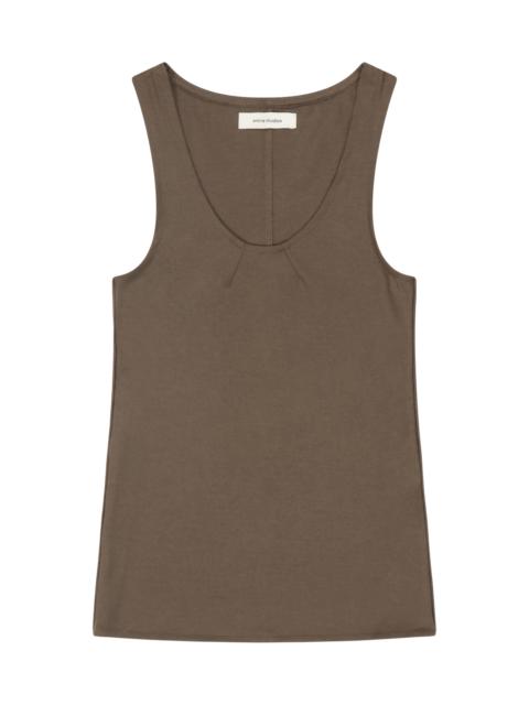 entire studios STRETCH WOOL TANK COFFEE
