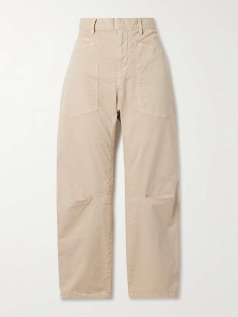 Shon cotton-blend twill tapered pants
