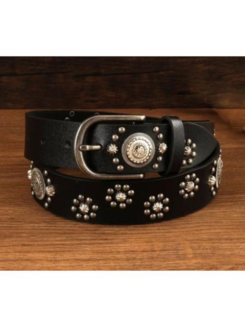 Other Designers Archival Clothing - Black colour unique rivet Japanese style belt