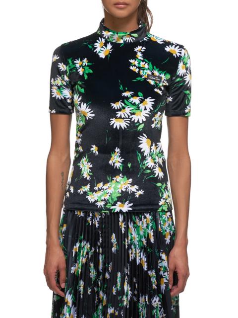 Richard Quinn Velour Daisy Top