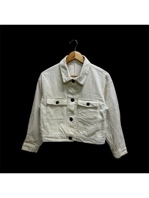 Other Designers Gu button up croped top cudroy jacket