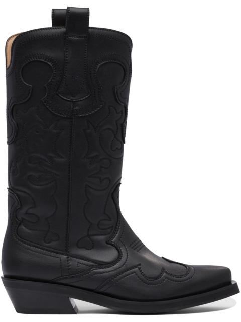 Ganni Embroidered Western Boots