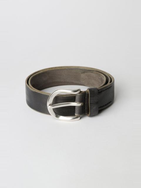 Our Legacy 3.5 cm Belt Soft Coal Torn Bovine