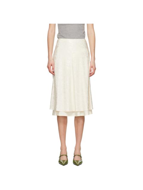 Jil Sander Off-White A-Line Midi Skirt
