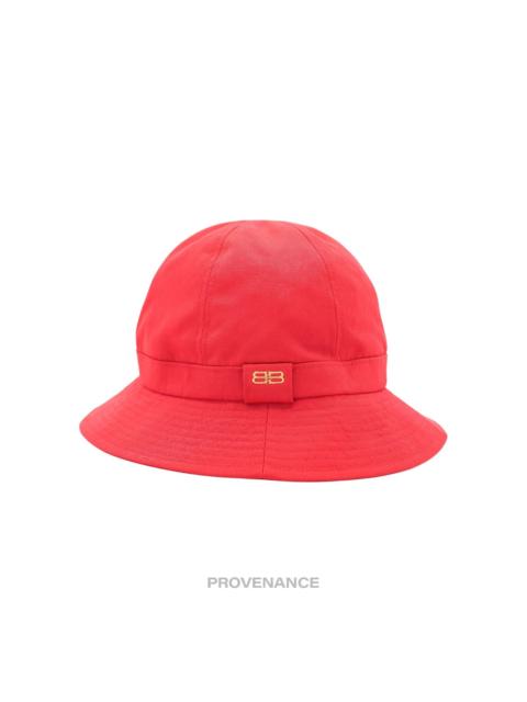 BALENCIAGA Balenciaga BB Logo Embroidered Bucket Hat - Red M