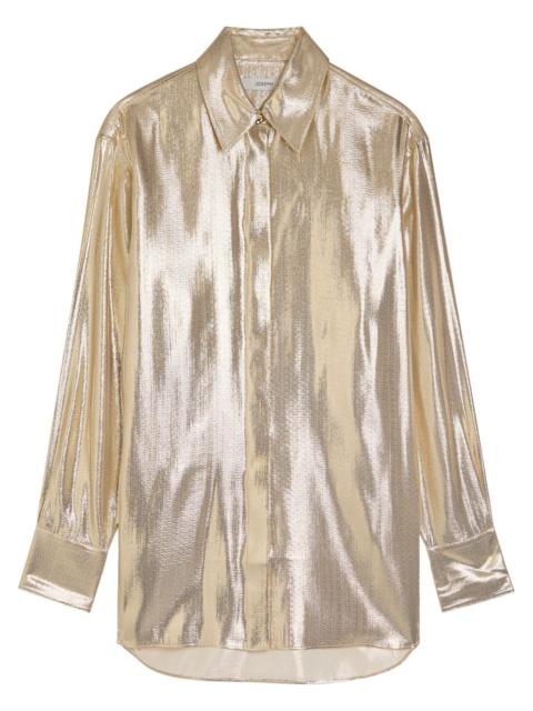 JOSEPH Joseph Capri Metallic Lamé Blouse