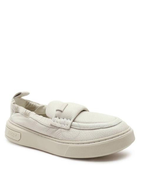 Bally - Bally Dusty White Mauro Leather Slip-On Sneakers