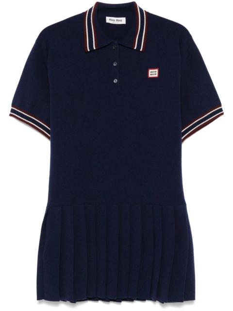 Miu Miu logo-patch mini dress