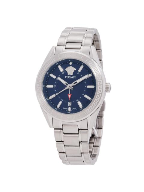 VERSACE Versace V-Code GMT Quartz Blue Dial Men's Watch VEAFA0424