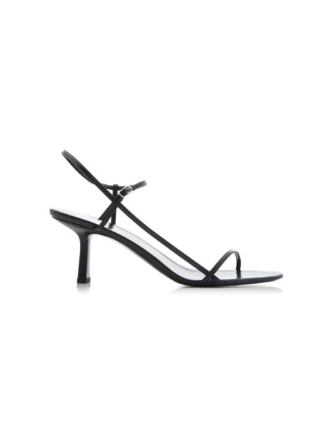 The Row Bare Leather Sandals black