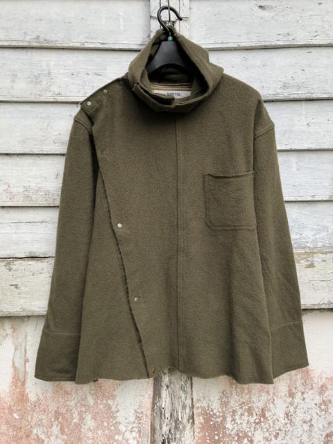 Kapital Kapital Wool Asymmetrical Button Hoodie Jacket