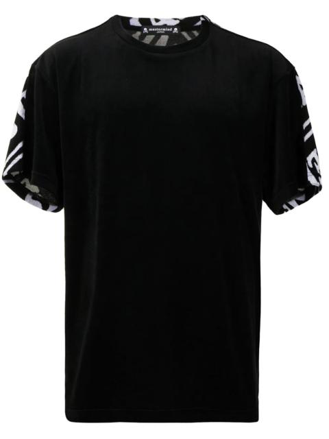 mastermind JAPAN logo print velour T-shirt