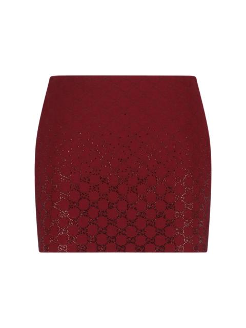 GUCCI MINI SKIRT "GG SUPREME"