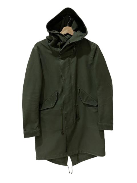 Other Designers VINTAGE JOURNAL STANDARD ARMY GREEN DRAWSTRING PARKA JACKET