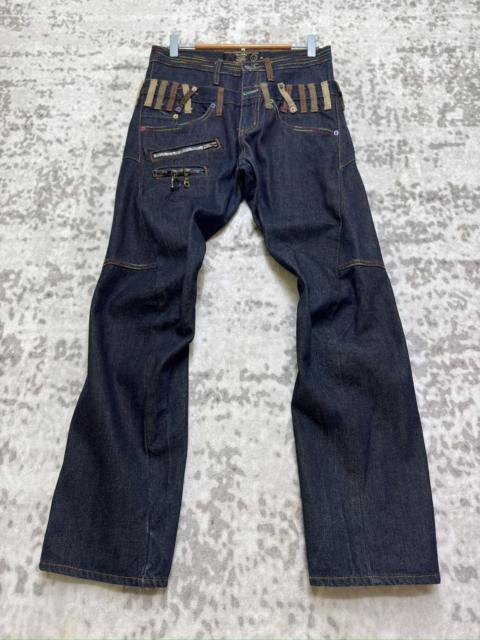 PPFM Vintage BreathMINt Double Waist Zipper Style Denim Jeans