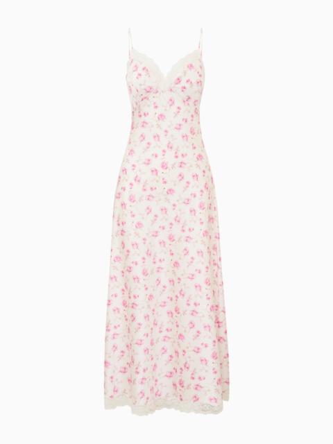 LoveShackFancy Manuela Heirloom Print Maxi Slip Dress