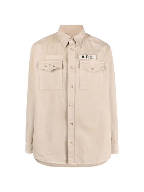 A.P.C. military cotton shirt