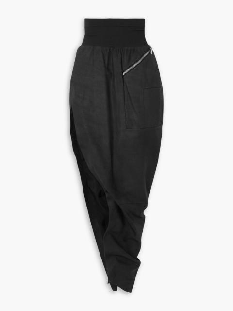 Rick Owens Asymmetric leather maxi skirt