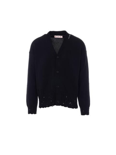 Marni Marni Men Marni Symbol Embroidered Cardigan