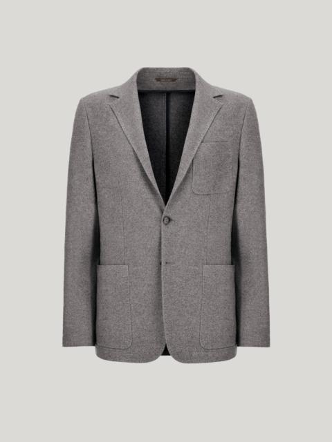 Canali JERSEY BLAZER IN GREY CASHMERE AND SILK