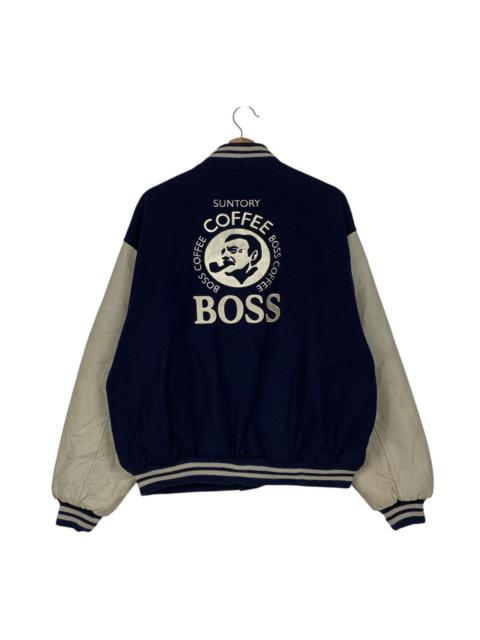 Other Designers Japanese Brand - Suntory Boss Coffee Varsity Leather Jacket