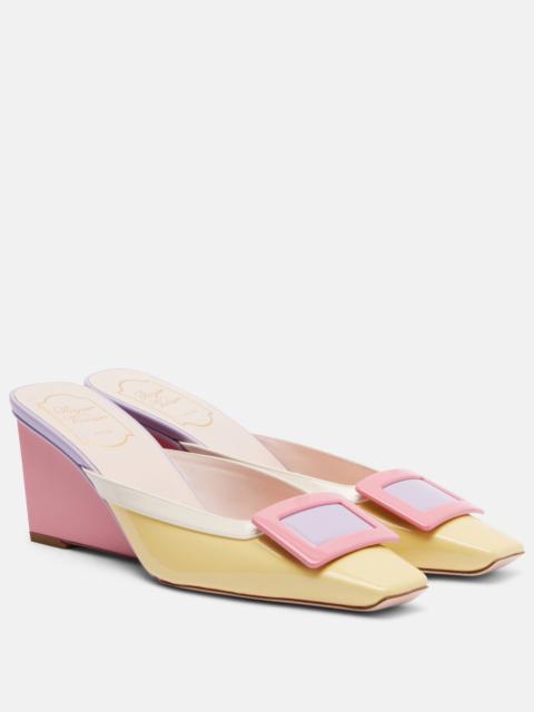 Roger Vivier Belle Vivier 60 patent leather wedge mules