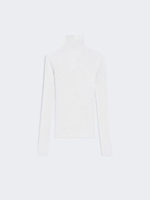 Sportmax Wool mock polo-neck sweater - white