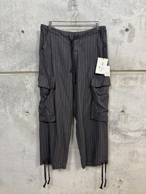 Greg Lauren $1050 Greg Lauren Pinstriped Wide-Leg Pants