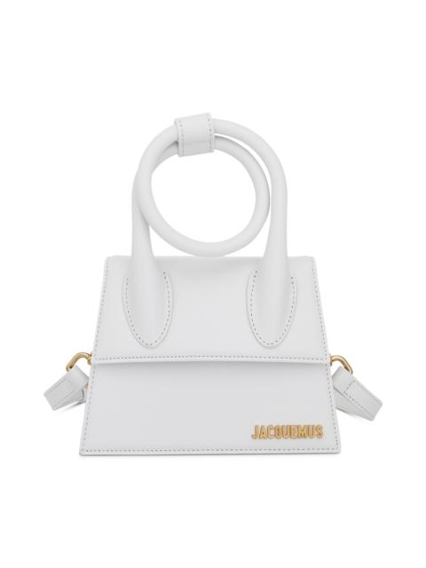 JACQUEMUS Le Chiquito Noeud Leather Bag in White